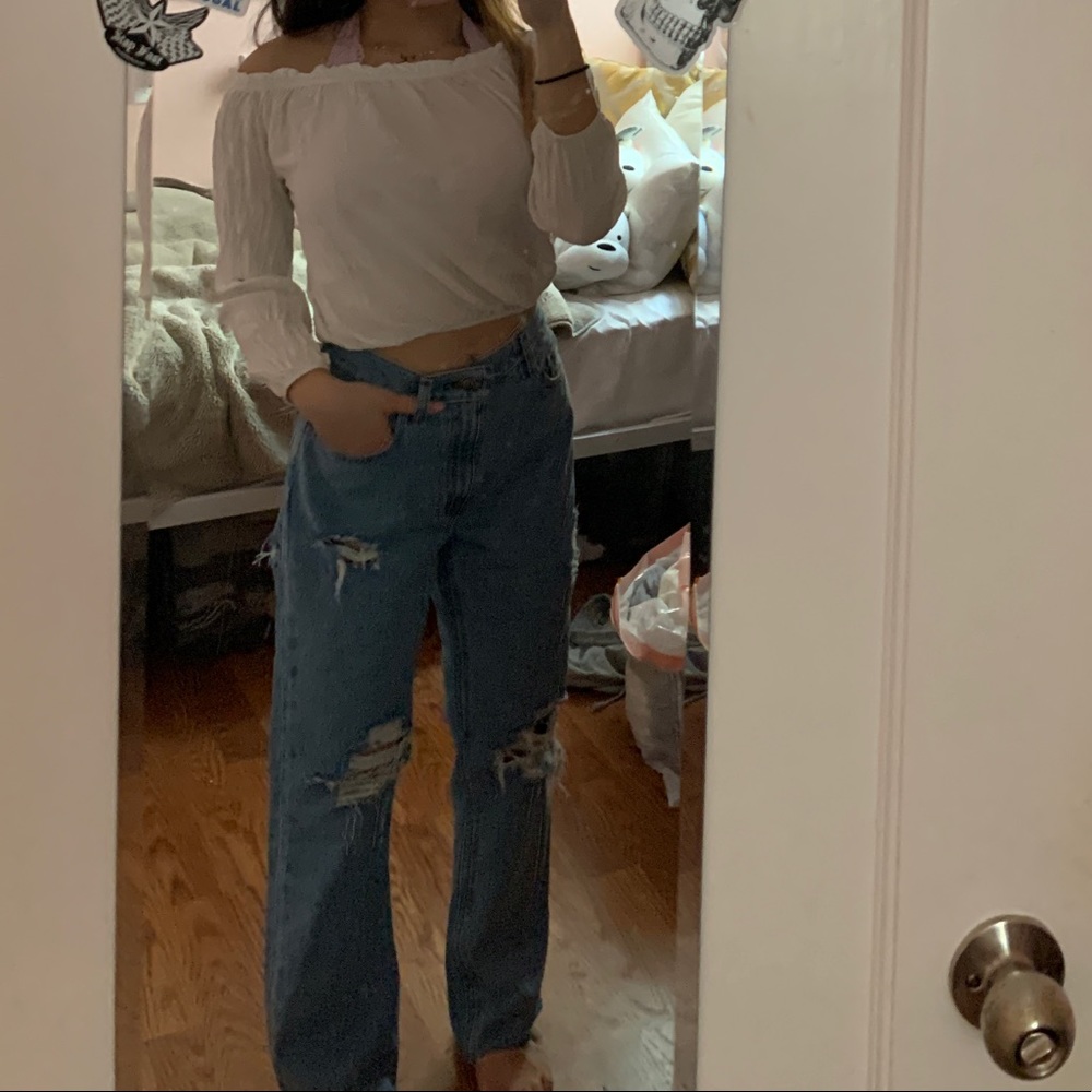 brandy melville white maura top
